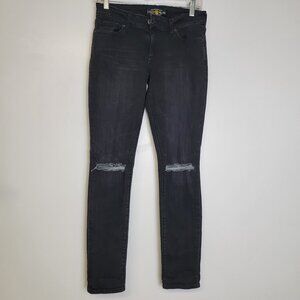 Lucky Brand Lolita Skinny Womens Black Ripped Knee Jeans 2/26 R